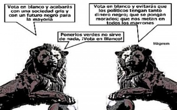 Crecimiento del Voto en Blanco, que es la quinta fuerza en España