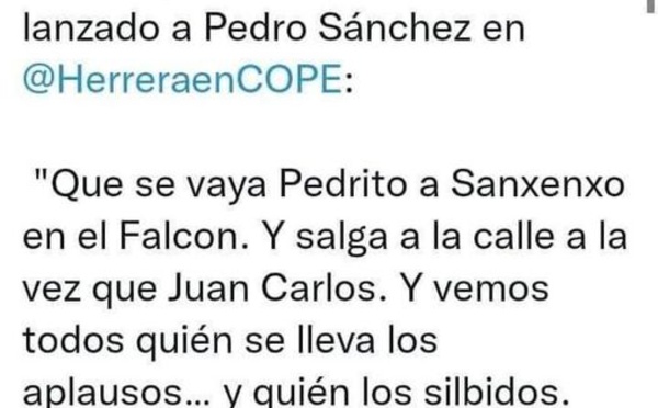 El indigno acoso del sanchismo al rey emérito