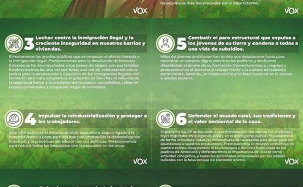 VOX, un programa impecable para Andalucía