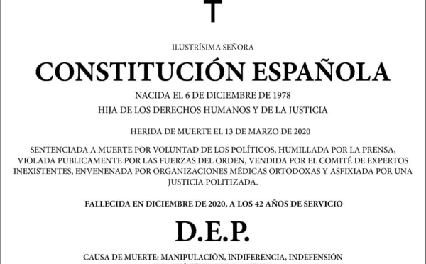 Los españoles celebramos hoy una Constitución que es violada y maltratada por la clase política