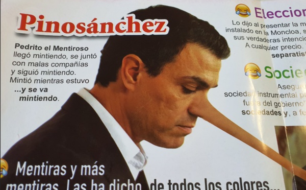 La democracia no puede tolerar a Pedro Sánchez, el dirigente más mentiroso de nuestra Historia