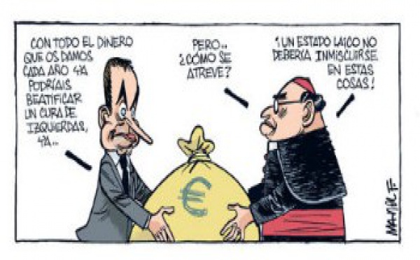 Zapatero fortalece a la Iglesia en España