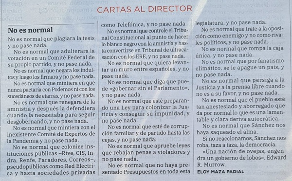 Nos estamos acostumbrando a la mierda